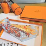 爱马仕Twilly(玛雅丛林)飘带 黄灰撞色 - 图片 3