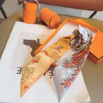 爱马仕Twilly(玛雅丛林)飘带 黄灰撞色 - 图片 4