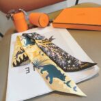 爱马仕Twilly(玛雅丛林)飘带 黄黑撞色