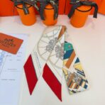 爱马仕Twilly跳跃的弹簧丝巾 红色 - 图片 4