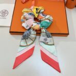 爱马仕Twilly跳跃的弹簧束发带 发圈 红绿撞色 - 图片 2