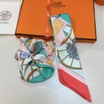 爱马仕Twilly跳跃的弹簧束发带 发圈 红绿撞色