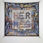 爱马仕《丝巾大探险》蓝色调斜纹真丝方巾