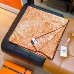 爱马仕《巴勒莫植物园》橙色方巾 - 图片 2