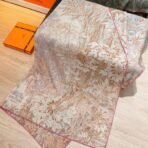 爱马仕《巴勒莫植物园》浅紫橙撞色方巾 - 图片 3