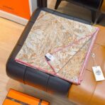 爱马仕《巴勒莫植物园》浅紫橙撞色方巾 - 图片 2