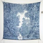 爱马仕《巴勒莫植物园》深蓝色方巾