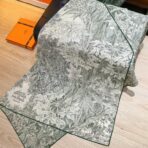 爱马仕《巴勒莫植物园》灰绿色方巾 - Image 3