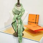 爱马仕《巴勒莫植物园》绿色方巾 - 图片 4