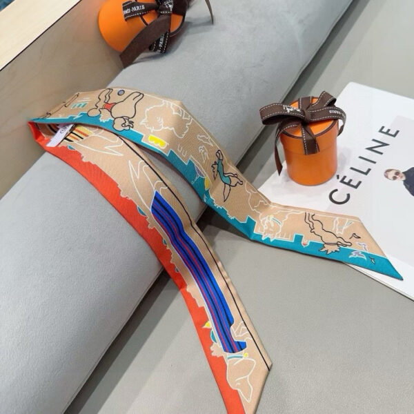 爱马仕《巴黎爱犬》束发带 棕色