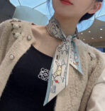 爱马仕《巴黎爱犬》束发带 白色 - Imagem 4