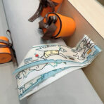 爱马仕《巴黎爱犬》束发带 白色 - Imagem 3