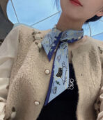 爱马仕《巴黎爱犬》束发带 蓝色 - Imagem 2