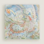 爱马仕《翱翔福宝之梦》橄榄绿色方巾 - 图片 2