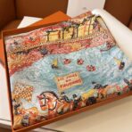 爱马仕《翱翔福宝之梦》橙色方巾 - 图片 2