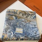 爱马仕《翱翔福宝之梦》炭灰色方巾 - Image 2