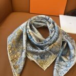 爱马仕《翱翔福宝之梦》炭灰色方巾 - Image 4