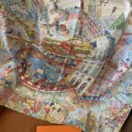 爱马仕《翱翔福宝之梦》鲜黄色方巾 - 图片 4