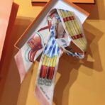 爱马仕【Jumping】Twilly小丝巾 红粉撞色 - Imagem 2