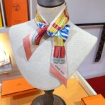 爱马仕【Jumping】Twilly小丝巾 红粉撞色 - Imagem 3