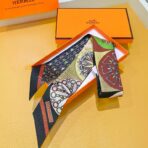 爱马仕【万花筒效应】小丝巾 黑色 - Imagem 2