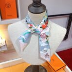 爱马仕【云端女孩】Twilly小丝巾 天蓝色款 - 图片 3