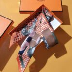 爱马仕【优雅骑士】Twilly小丝巾 橙色款 - 图片 4