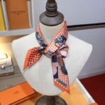 爱马仕【优雅骑士】Twilly小丝巾 橙色款 - 图片 3