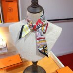 爱马仕【悠闲的假期】丝带 粉红黑撞色 - 图片 2