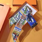 爱马仕【悠闲的假期】丝带 蓝绿撞色 - Image 3