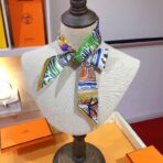 爱马仕【悠闲的假期】丝带 蓝绿撞色 - Image 2