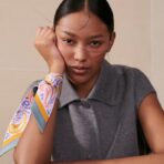 爱马仕【猎豹】Twilly小丝巾 灰粉撞色 - Image 2