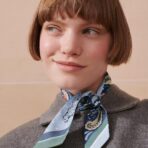 爱马仕【猎豹】Twilly小丝巾 蓝色款 - 图片 2