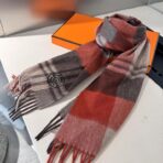 爱马仕 巴宝莉非常正的男女围巾 红色款 - 图片 2