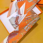 爱马仕【鞍具花束】丝巾 橙色款 - Image 4