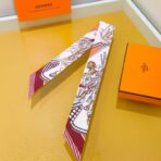 爱马仕【鞍具花束】丝巾 红色