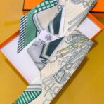 爱马仕【鞍具花束】丝巾 绿色款 - 图片 4