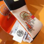 爱马仕【马车接龙】Twilly小丝巾 橙色 - Imagem 3