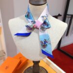 爱马仕【马车接龙】Twilly小丝巾 蓝色 - 图片 4