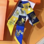 爱马仕【马车接龙】Twilly小丝巾 黄色 - 图片 2