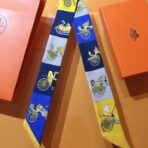 爱马仕【马车接龙】Twilly小丝巾 黄色