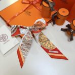 爱马仕“万花筒效应”Twilly小丝巾 红色 - 图片 2