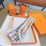 爱马仕丝巾 束发带 白色款 - 图片 3