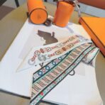 爱马仕丝巾 束发带 白色款