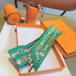 爱马仕丝巾 束发带 绿色款