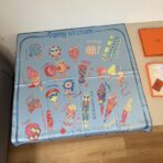 爱马仕冰淇淋真丝方巾 浅蓝色款