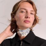 爱马仕双层双面方巾 白色款 - 图片 4