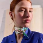 爱马仕双层双面方巾 绿色款 - Imagem 2