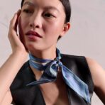 爱马仕双层双面方巾 蓝色款 - 图片 2