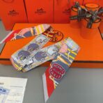 爱马仕“塔特沙马具”Twilly小丝巾 灰色 - 图片 3